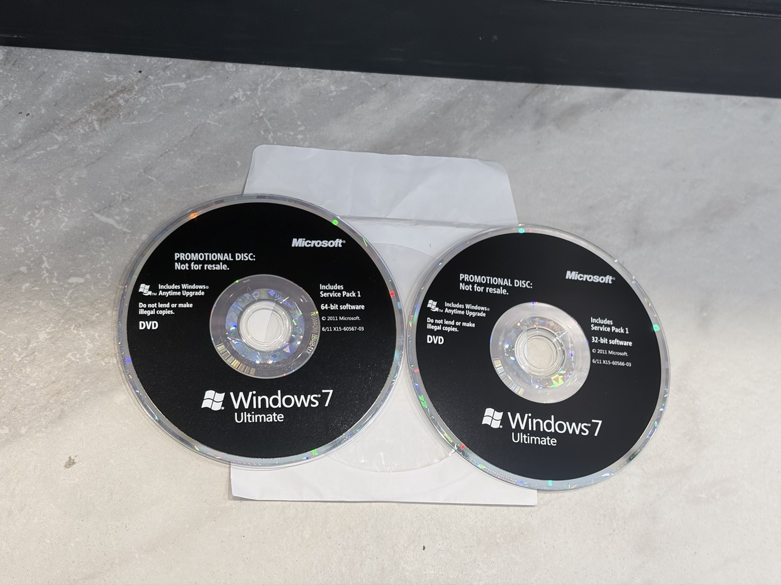 Microsoft Windows 7 Ultimate Promo Edition Dual Disc 32-Bit & 64-Bit w/ Key
