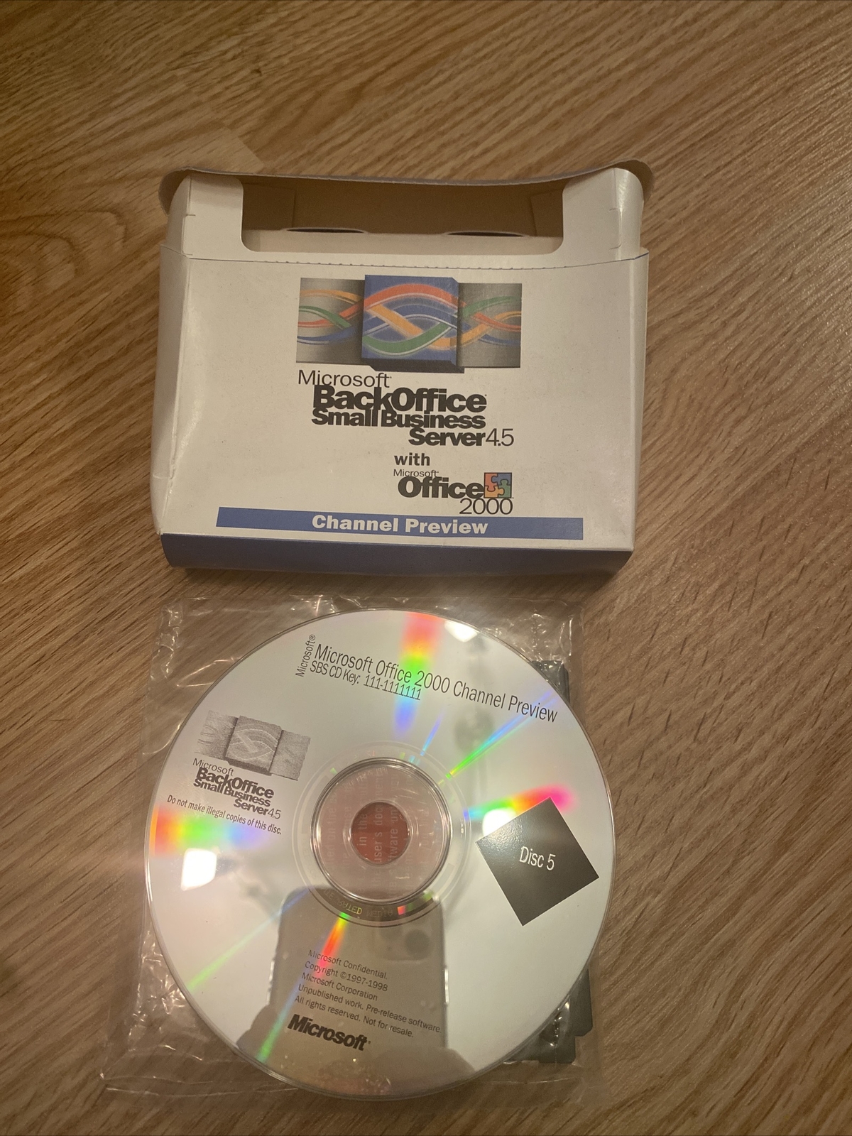 Microsoft back office small business server 4.5 channel preview Super Rare New