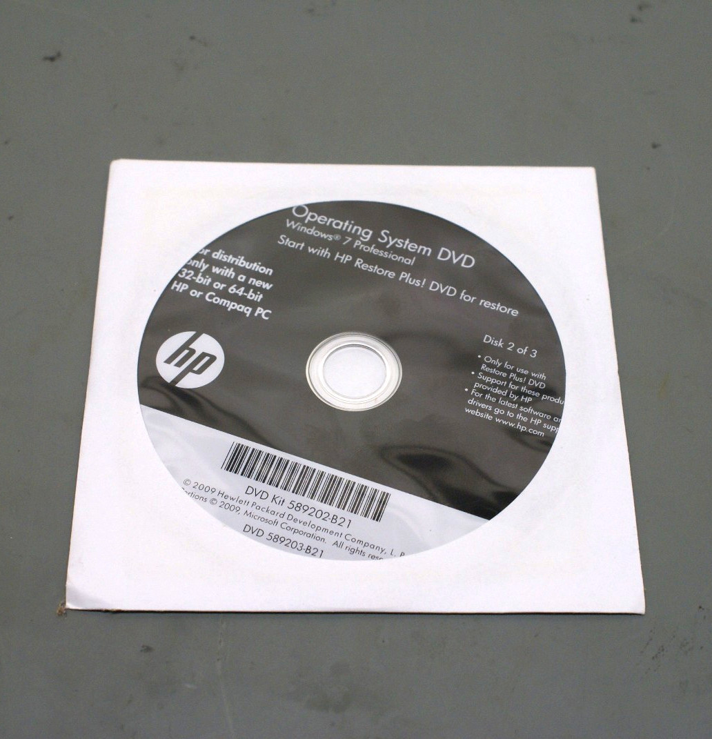 HP Restore Plus! Win7 Pro Recovery DVD’S HPZ400, Z600, Z800 Workstation 3DVD 1A