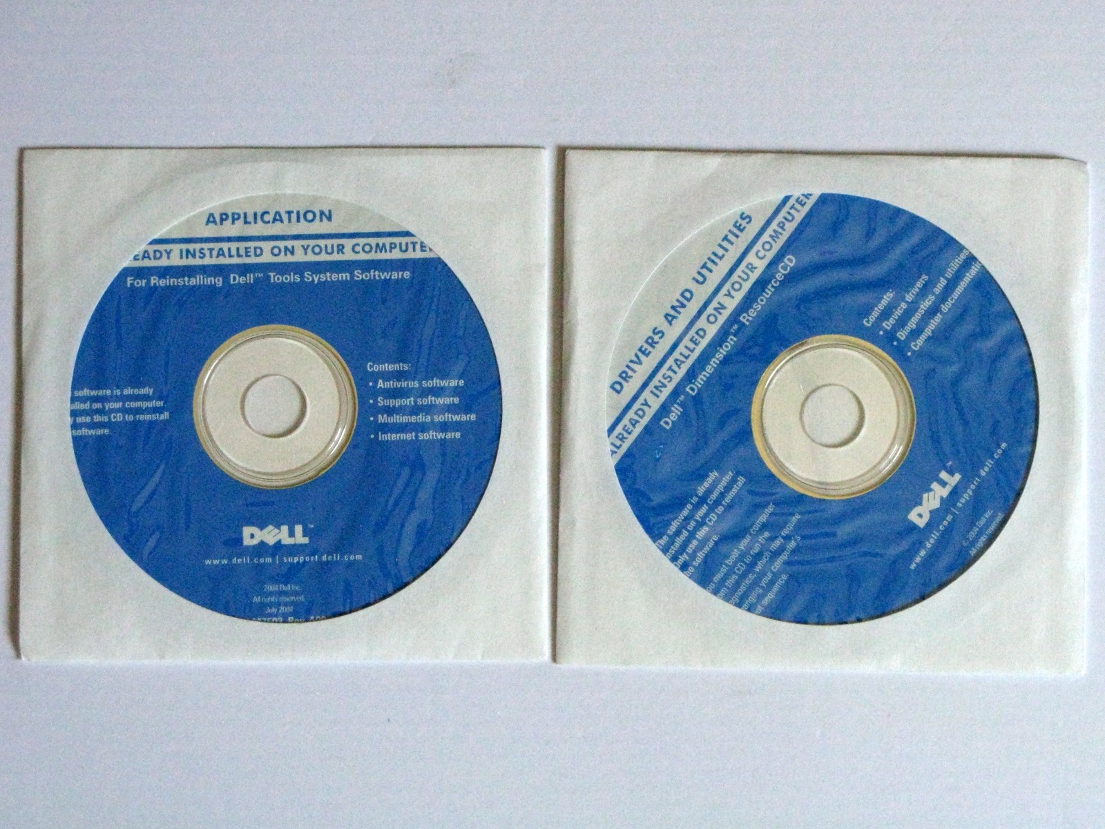 Dell XP Professional & Home with Support CDs & Start Here Manual, No COA Keys