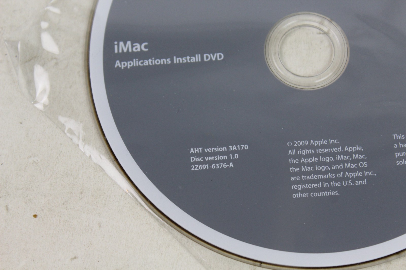 Apple Macbook Late 2008 A1278 DVD OS X 10.5.6 LEOPARD install disc
