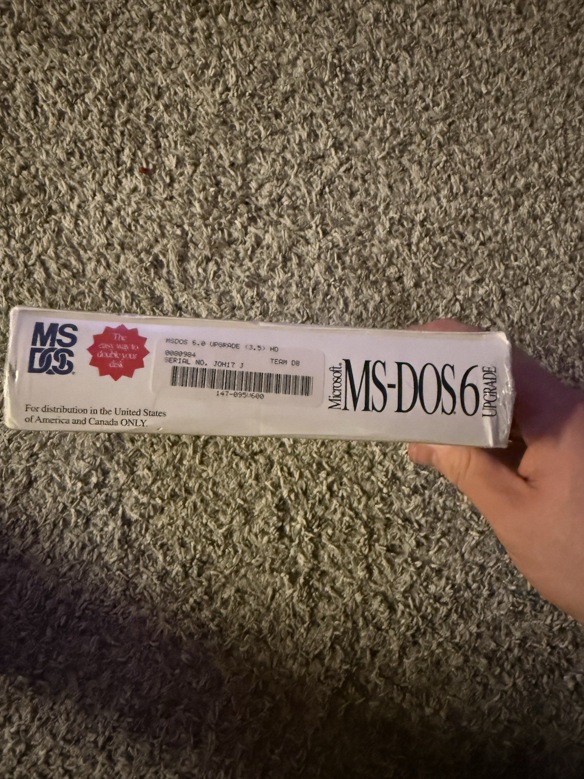 Sealed – Microsoft DOS 6.0 – Upgrade 147095V600