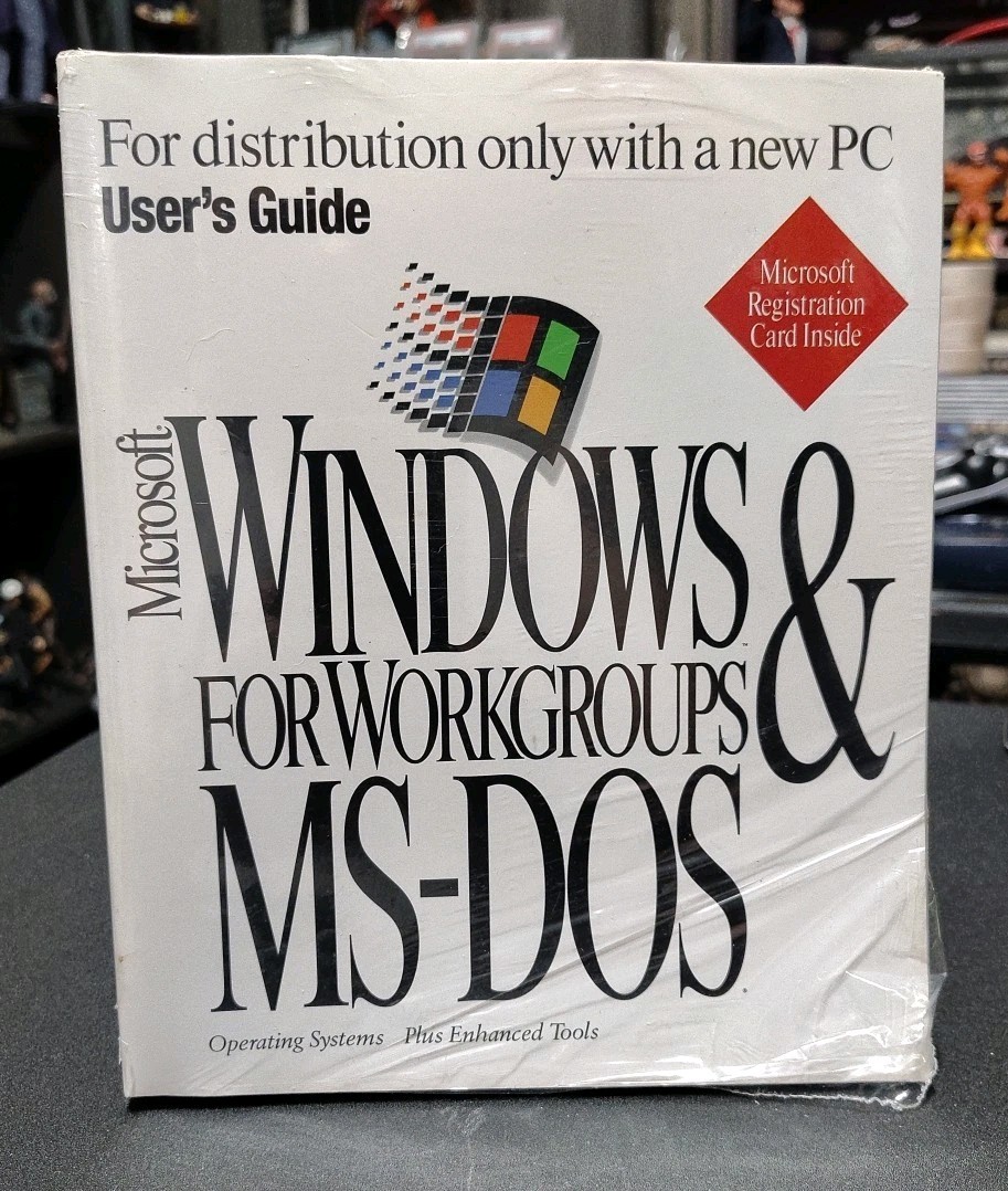 Microsoft MS-DOS & Windows for Workgroups Manual (NEW, factory-sealed) See Pics