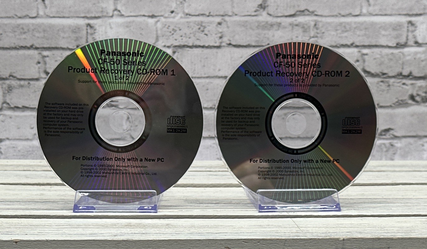 Panasonic CF-50 Series Product Recovery DVD-ROM Windows Vista Business 2 Discs