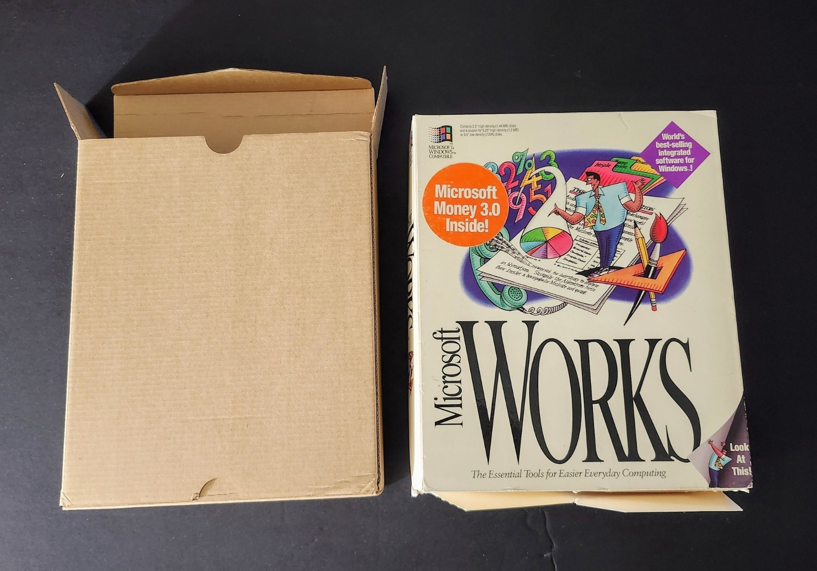 Microsoft Windows 95 Works Money 3.0 Office Visio 2007 4X combo SEALED COA’S
