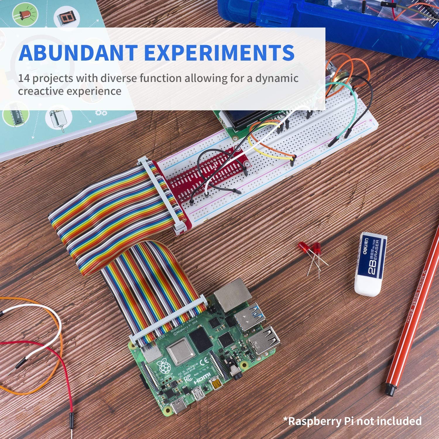 SunFounder Starter Kit Project Super Kit for for Raspberry Pi 4 RPi 400 4B 3B…
