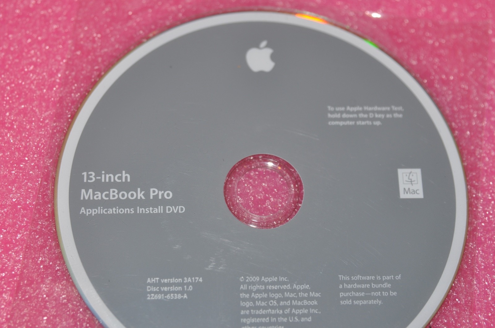 NEW MacBook Pro 13 original DVD not burnt OS X 10.6.x Snow Leopard Application