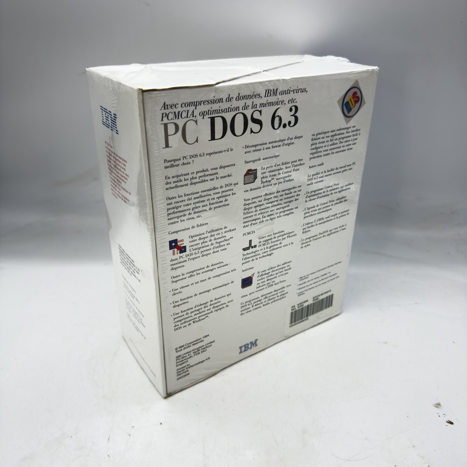 IBM PC DOS 6.3 Original 3.5″ Inch Floppy Disks OEM Dist. Package 1993 SEALED