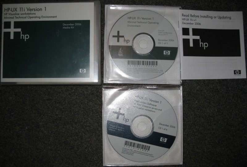 HP-UX Minimum Technical OE CD#1-4 (MTOE) in ISO format on a DVD. Not originals!