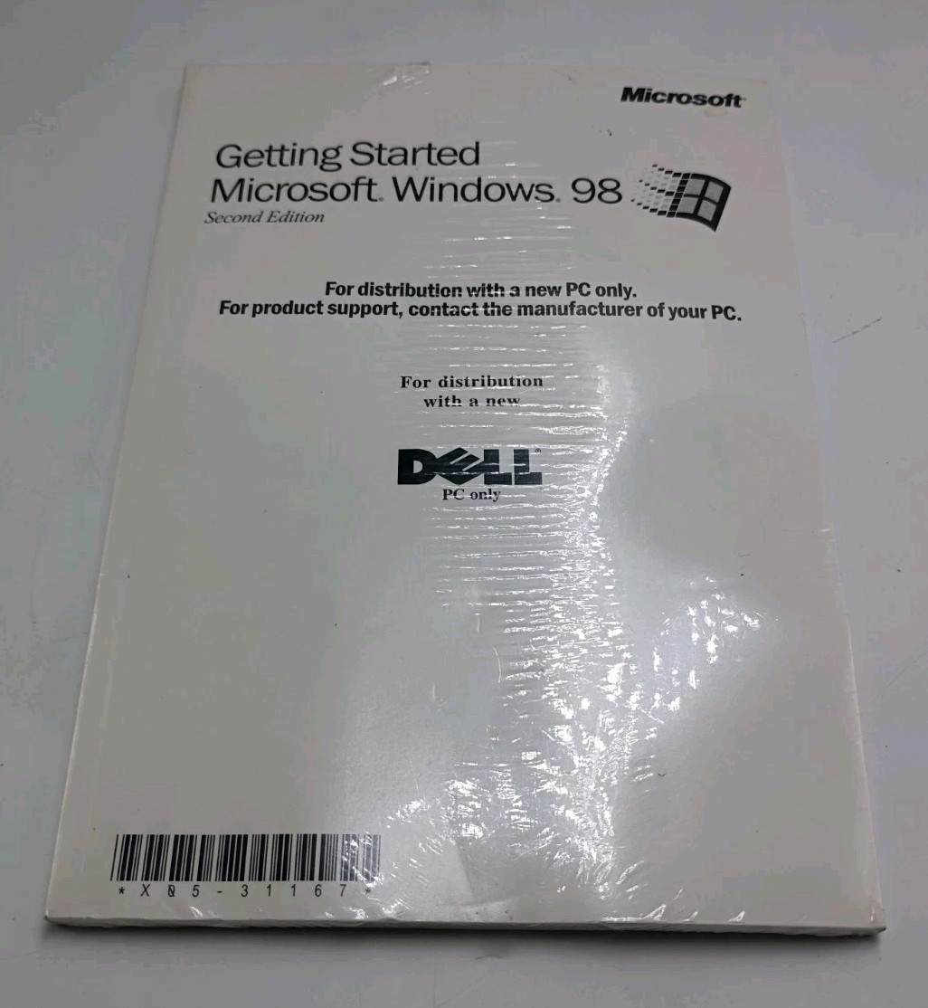 Getting Started Microsoft Windows 98 Second Edition for Dell PC – CD & Booklet