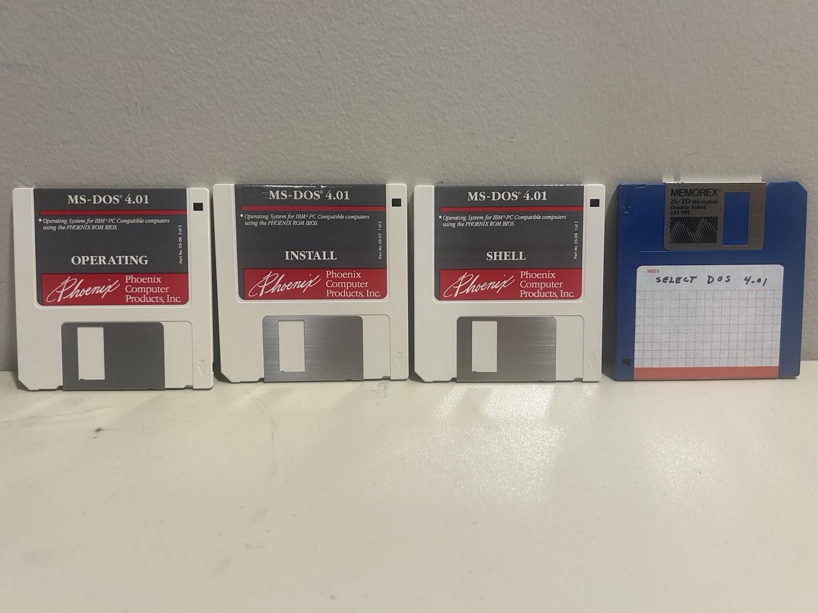 VINTAGE Phoenix Microsoft MS-DOS Version 4.01 Operating System Floppy