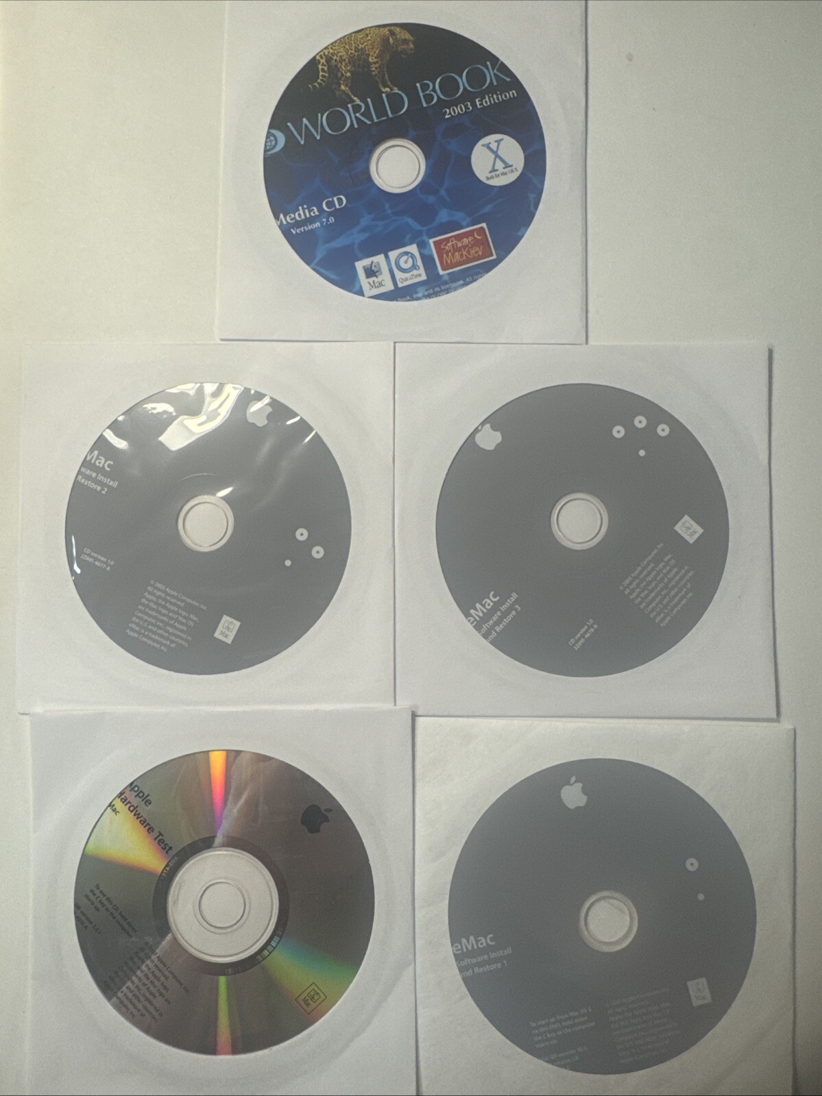 eMac OSX Software Discs lot of 5