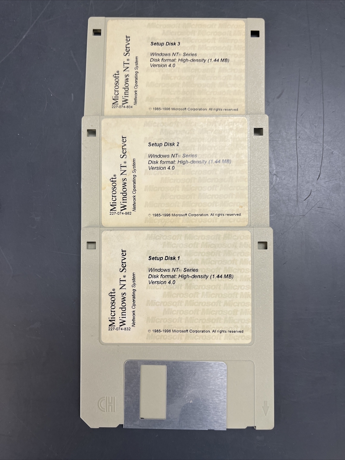 Microsoft Windows NT Server 4.0 disk 1, 2, 3- disk only