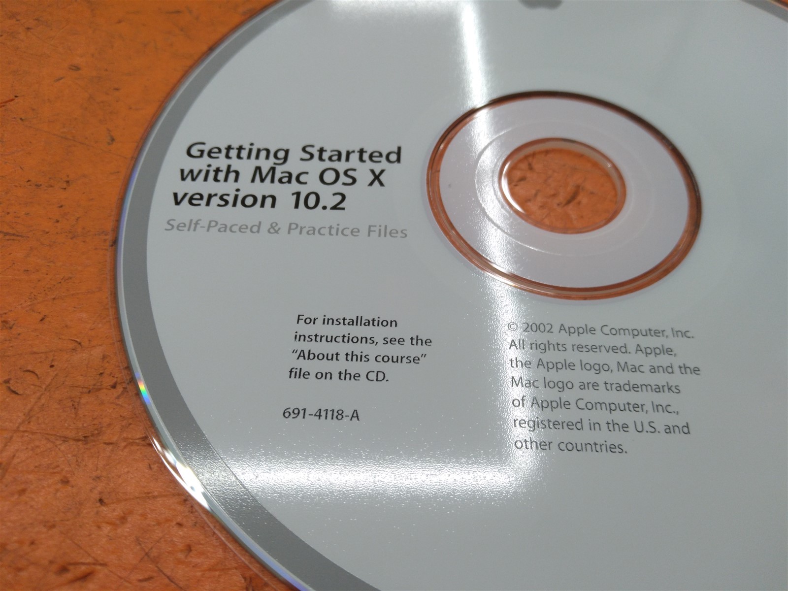 ⭐️⭐️⭐️⭐️⭐️ Apple Getting Started With Mac OS X v10.2 Disc Only
