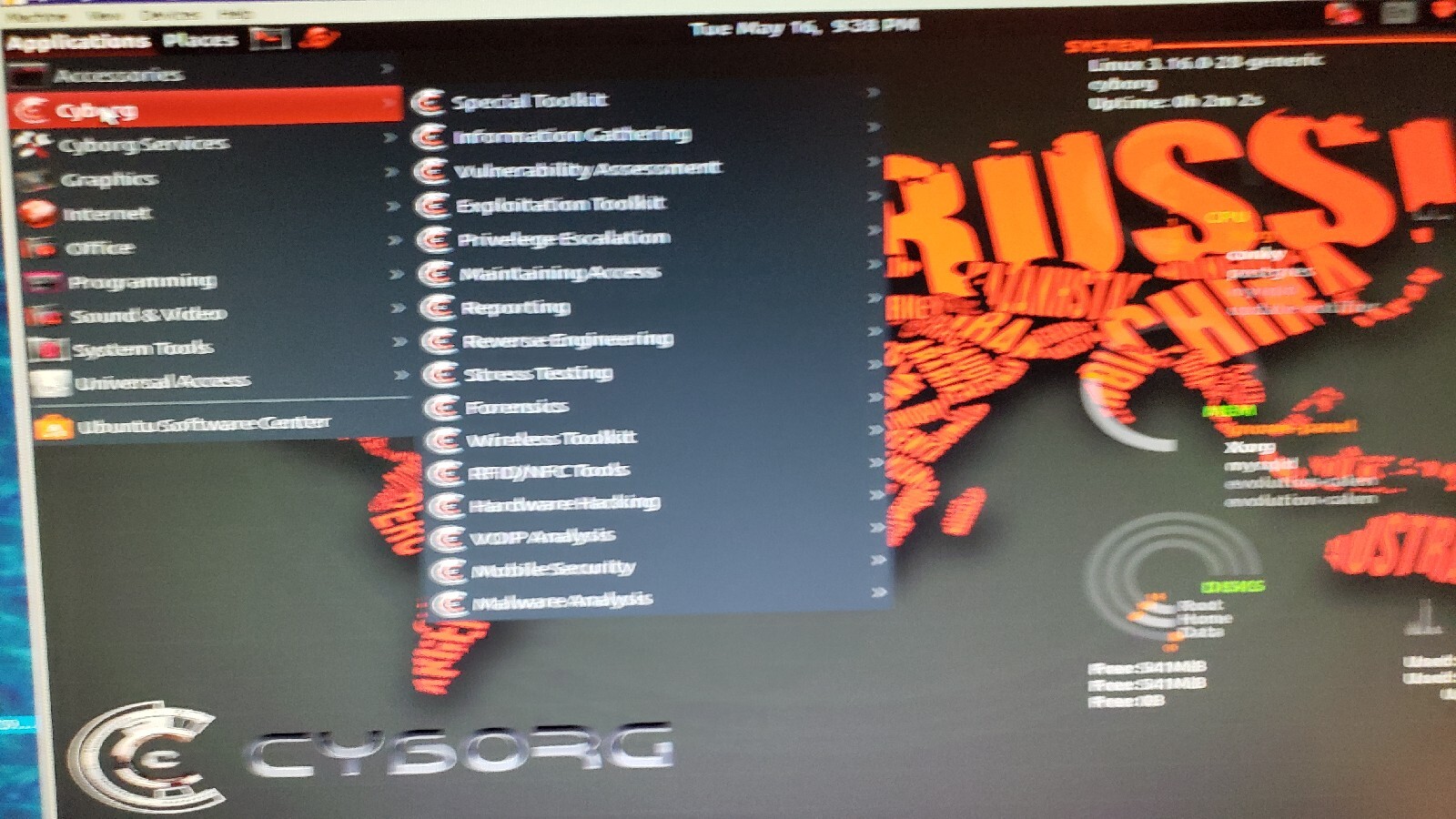 CYBORG CyborgHawk Linux v-1.1 x86_64-bit Pen testing & Security OS