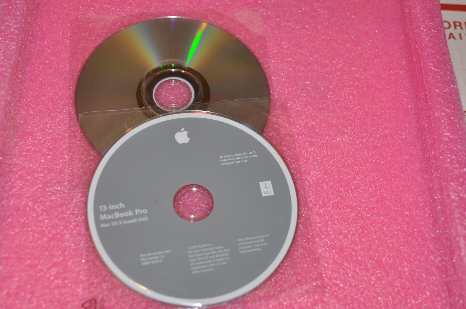 NEW MacBook Pro 13 original DVD not burnt OS X 10.6.x Snow Leopard Application