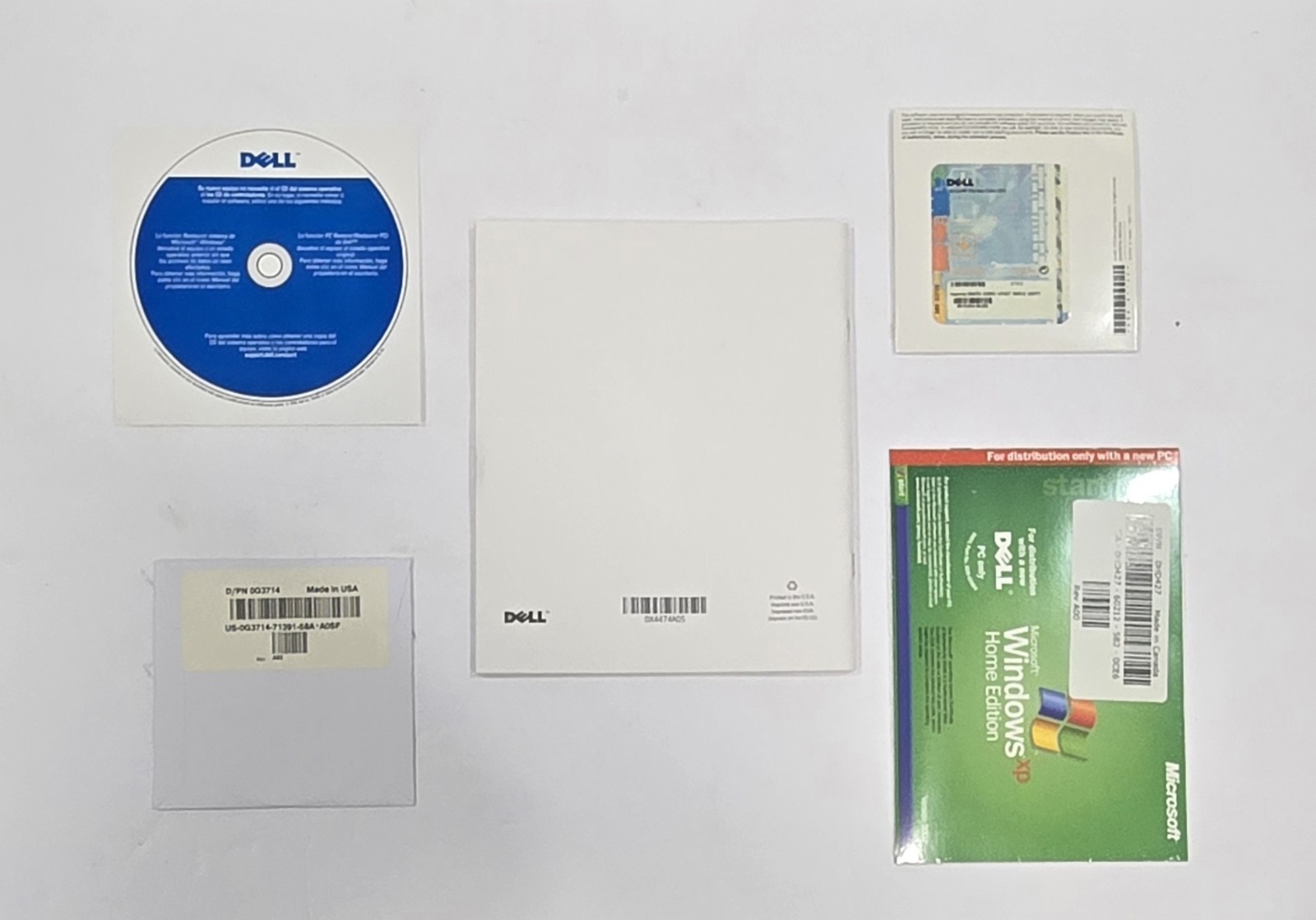 DELL 2005 REINSTALLATION CD MIRCOSOFT WINDOWS XP, DELL OFFICE 03, DRIVERS NEW