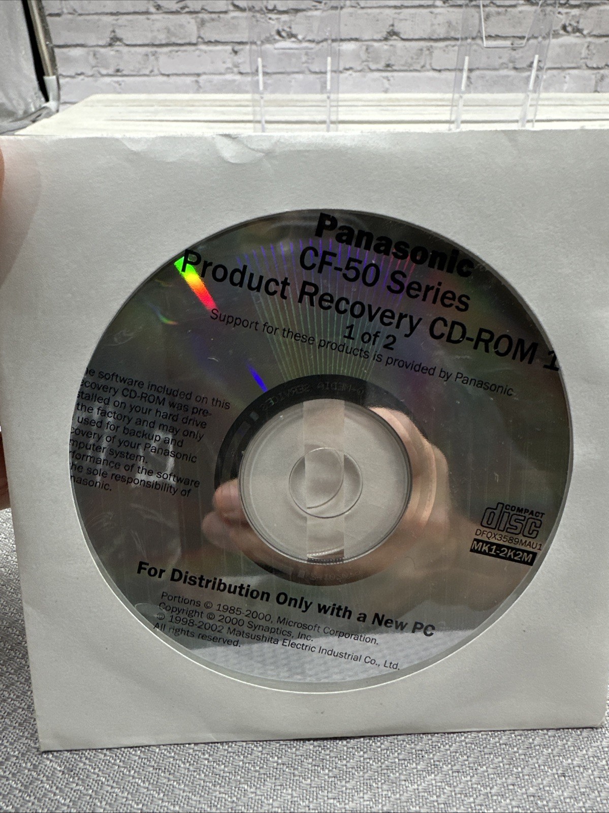 Panasonic CF-50 Series Product Recovery DVD-ROM Windows Vista Business 2 Discs