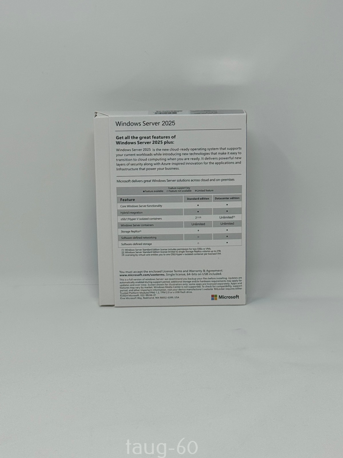 MS Windows Server 2025 Datacenter 64 Bit USB / 1 Device Full License