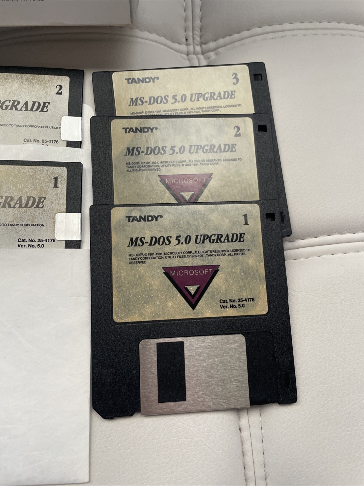 TANDY MS-DOS 5.0 Upgrade System on 5.25″ & 3.25 Floppy Disks Rare Vintage CPU