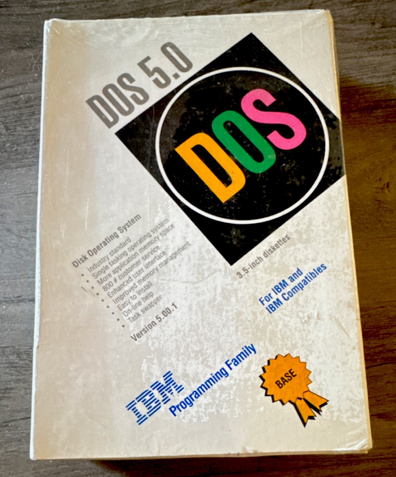 IBM DOS 5.0 Operating System Base 3.5in Floppy Discs English IBM PC
