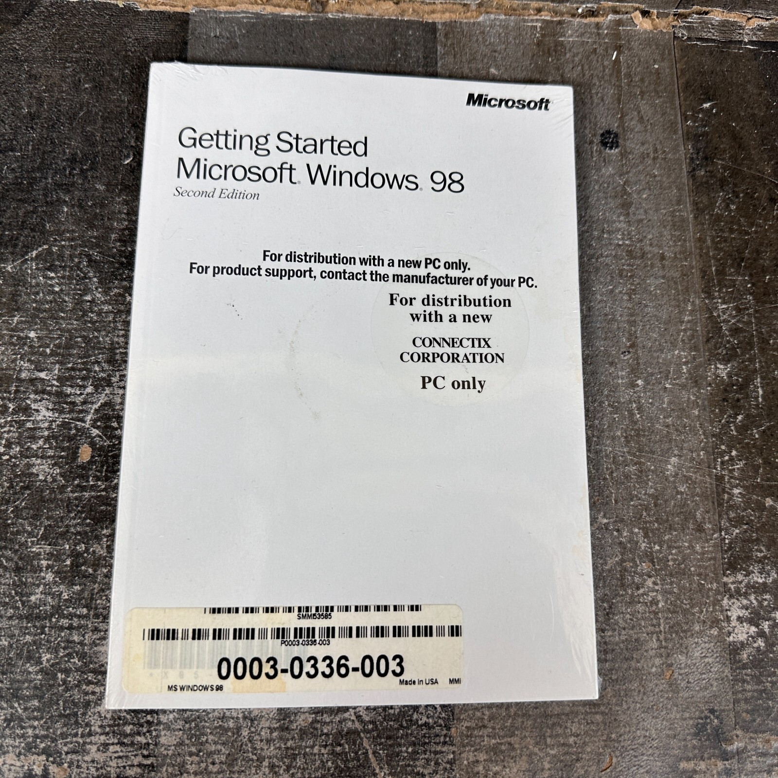 Getting Started Microsoft WINDOWS 98 Second Edition CD KEY SEALED – NO DISC