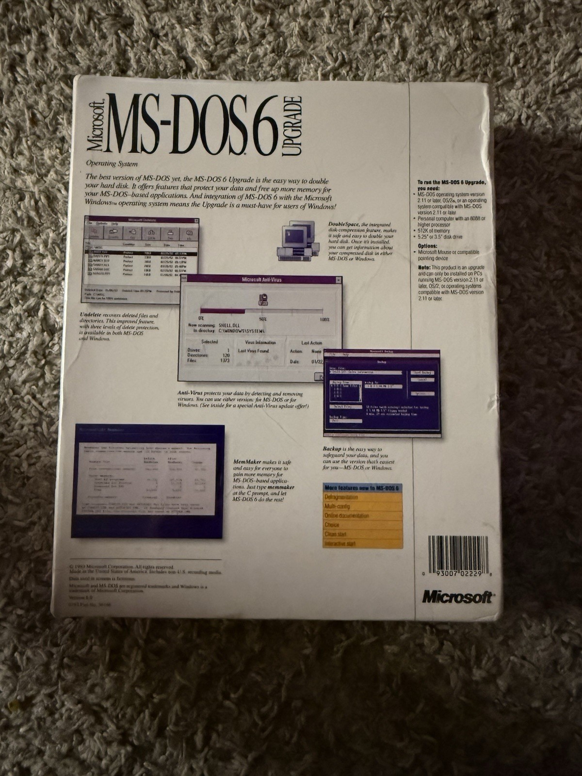 Sealed – Microsoft DOS 6.0 – Upgrade 147095V600