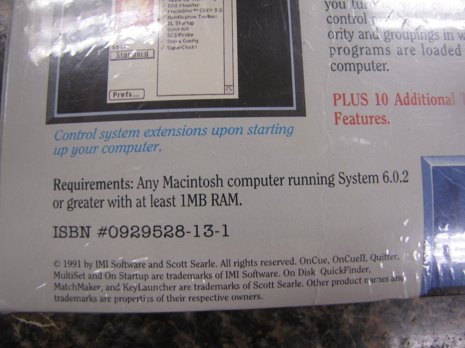 NEW SEALED- ON CUE II -Personal File & Application Manager for MACINTOSH -HM1