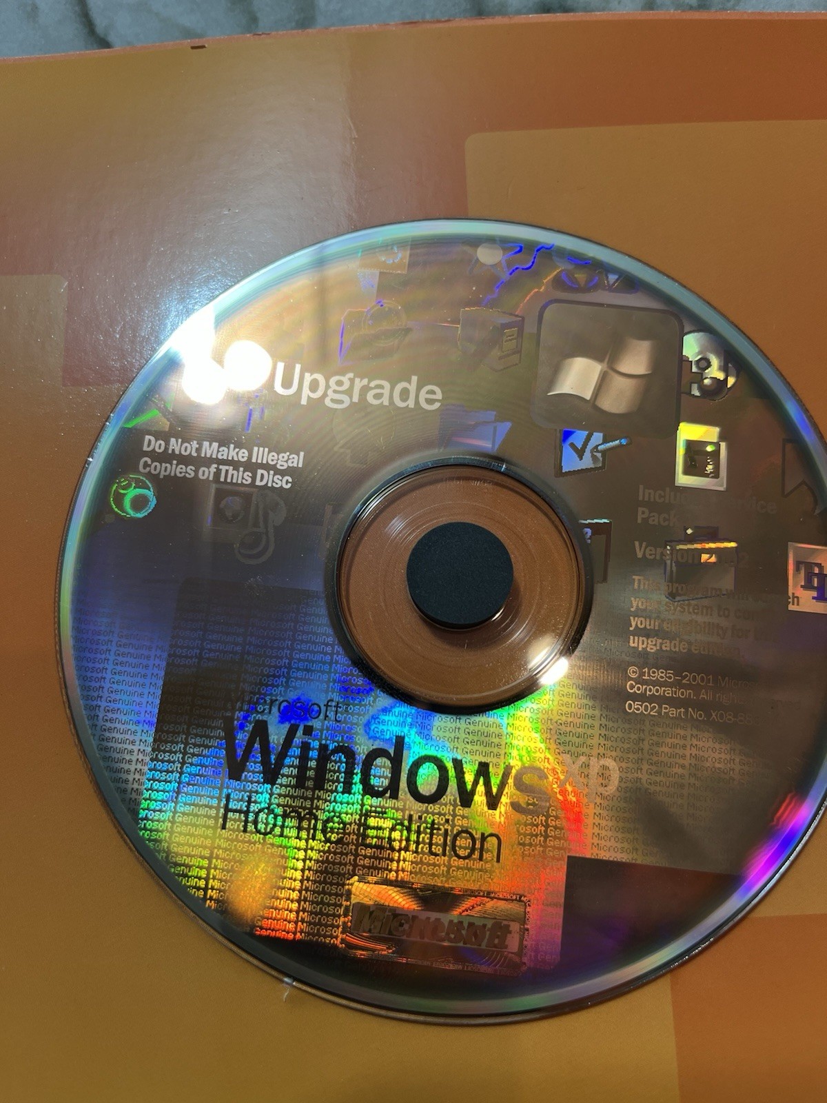 Microsoft Windows XP Home Edition SP1 UPGRADE 2002 with Product Key Code