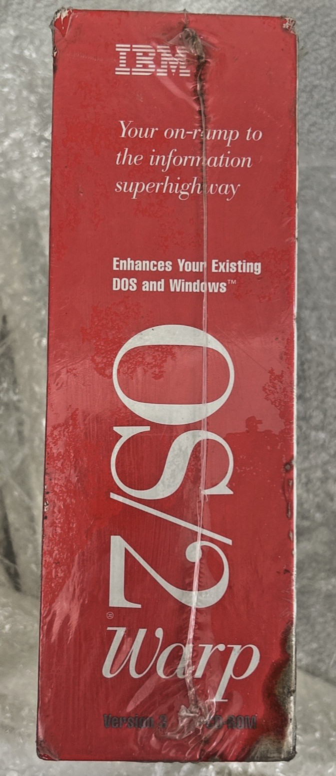 OS/2 Warp V3 + BonusPak – Red Spine Box – CD-ROM Version New Sealed