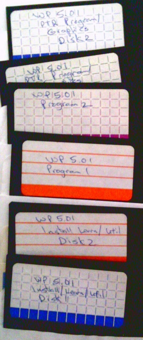 ✅ WordPerfect 5.01~Install Disks~Twelve (12)–5.25 Disks~1980s