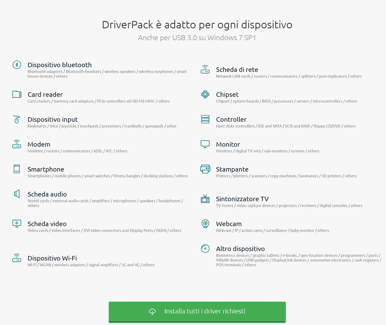 DRIVER PACK SOLUTION 2022-23 USB KIT DA 64GB DATABASE DRIVER DA WIN XP A WIN 10