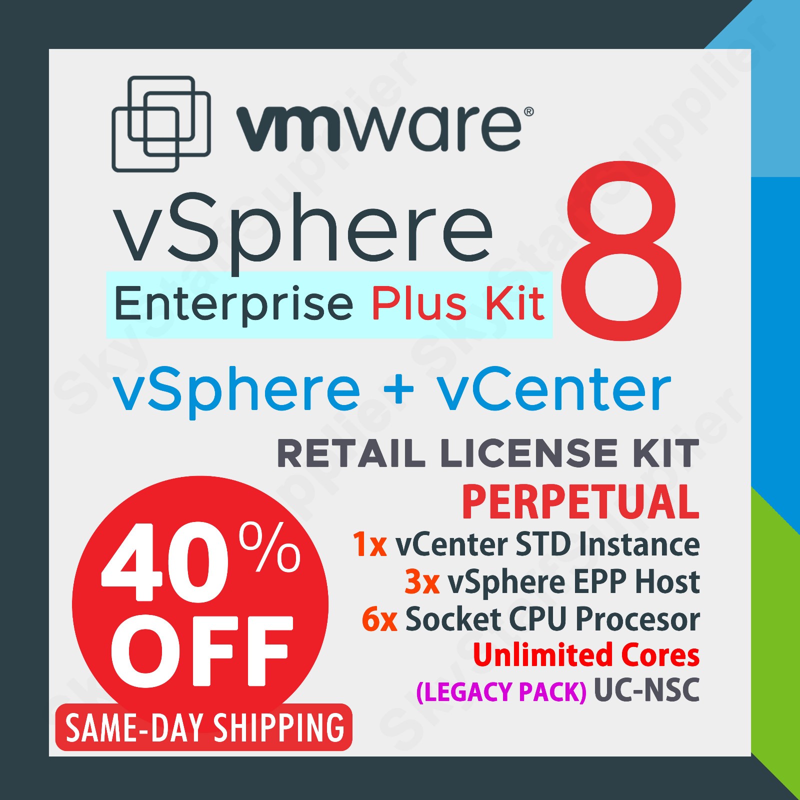 Vmware vSphere v. 8 ENTERPRISE Plus BUNDLE KIT vCenter STD + 3 Host vSphere EP