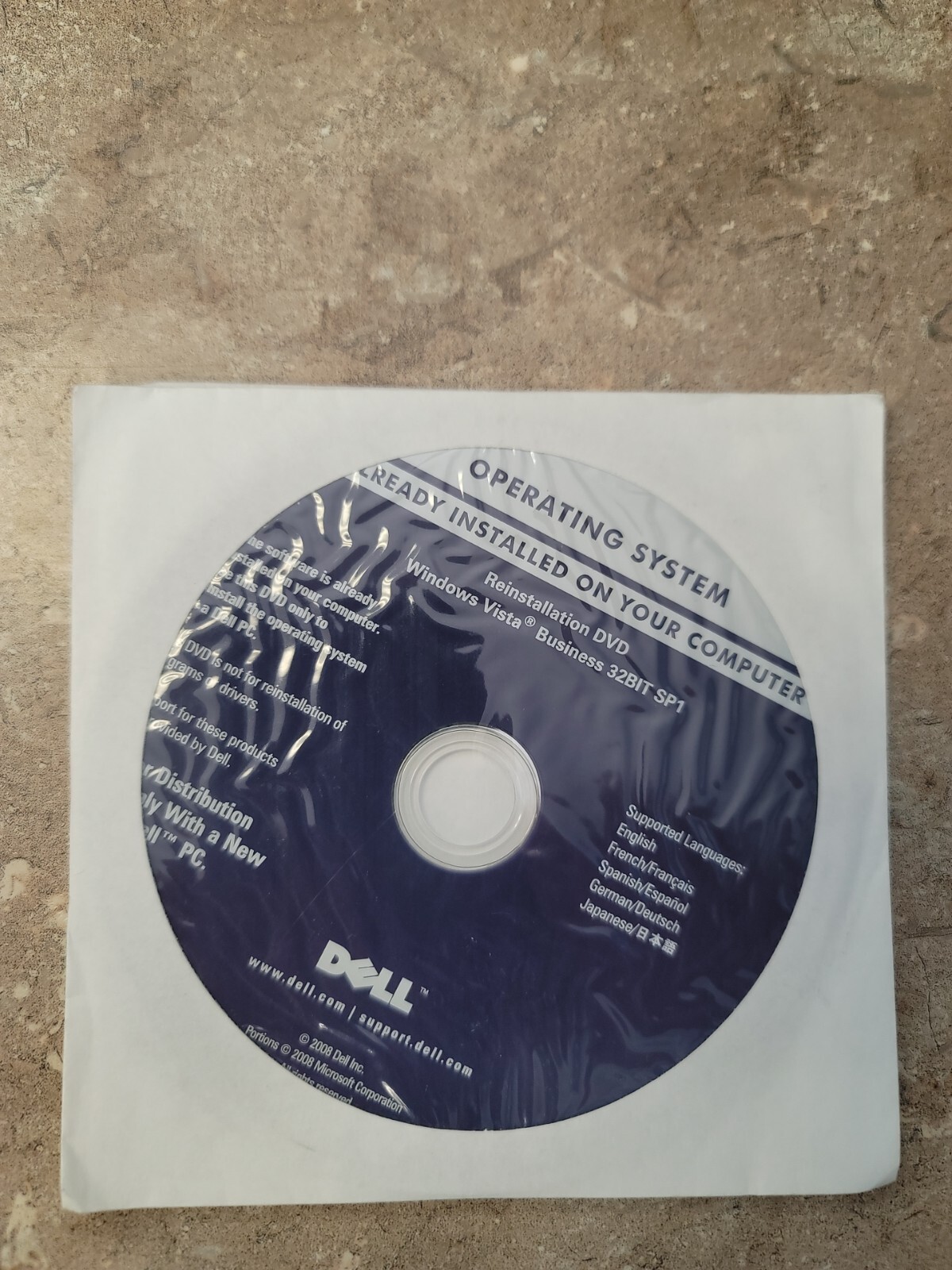 *NEW* Dell Reinstallation Dvd Windows Vista Business 32 Bit Sp1