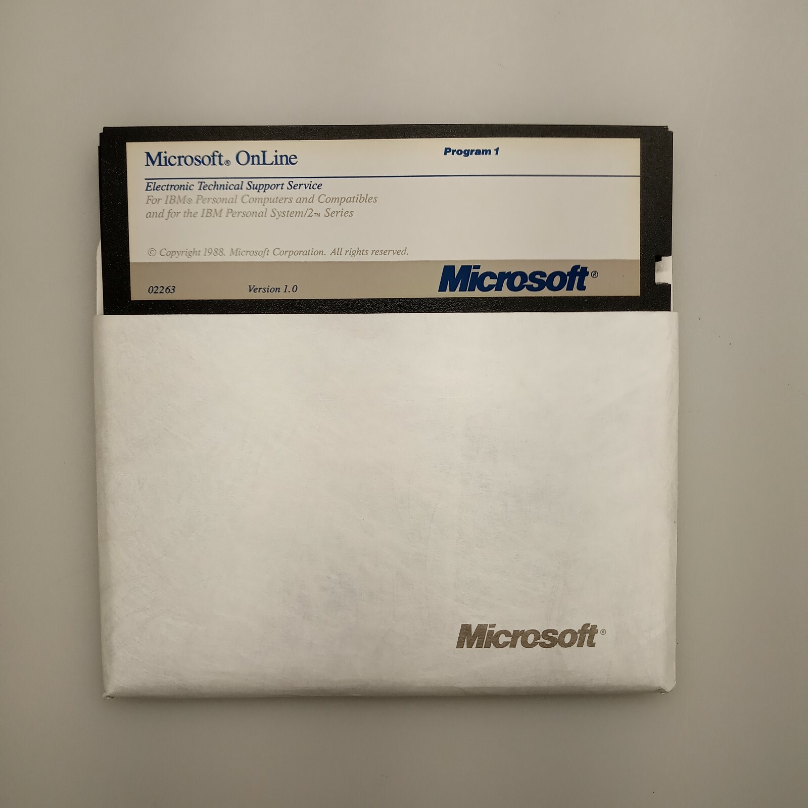 MICROSOFT ONLINE V1.0 MS-DOS COMPLETE 5.25″ FLOPPY 4 DISK SET VTG RARE ONLY ONE!