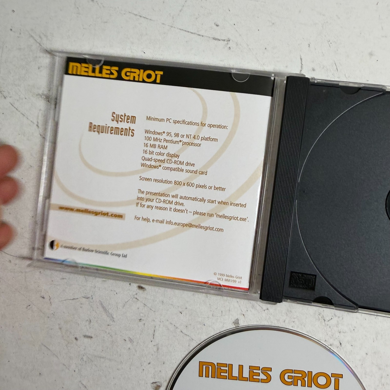 Melles Griot Nanopositioning Applications (CD, 1999) Software For Windows 95