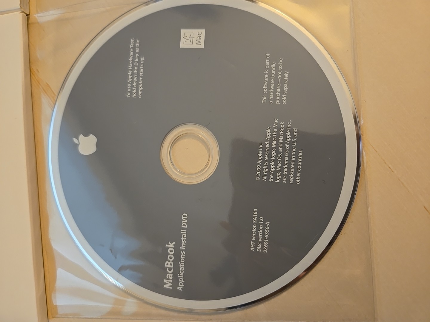 MacBook Mac OS x Install Disc 10.5.6 & Applications Install Disc 3A164