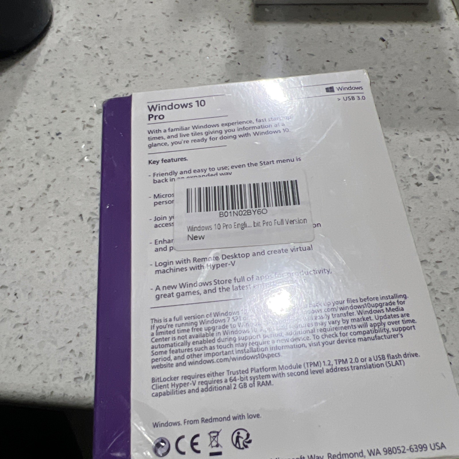 NEW MICROSOFT WINDOWS 10 PRO FULL VERSION USB 3.0 FLASH DRIVE 32/64 BIT SEALED9