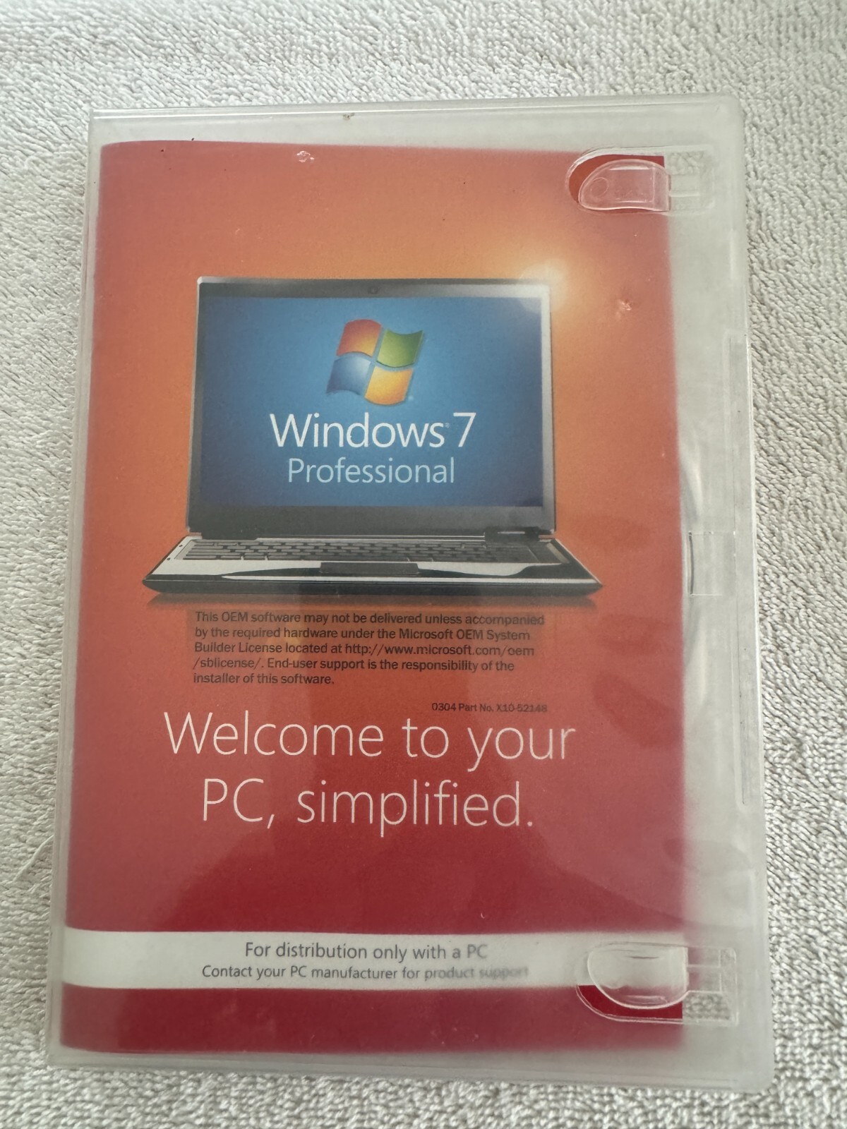 Microsoft Windows 7 Professional SP1 32Bit Full Version DVD – NO PRODUCT KEY!!!
