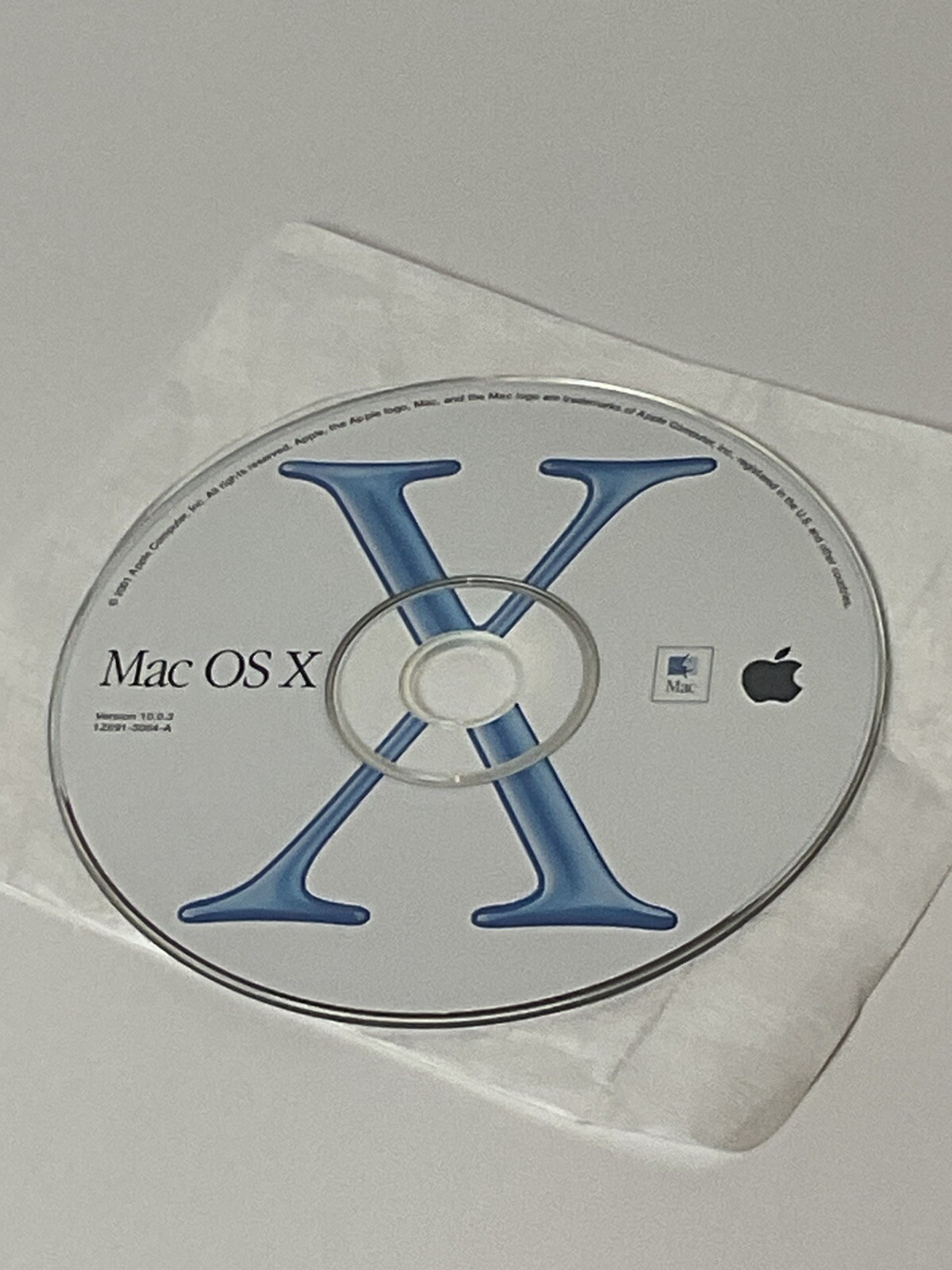 Vintage 2001 Apple Mac OS X v10.0.3 Retail Software CD OEM