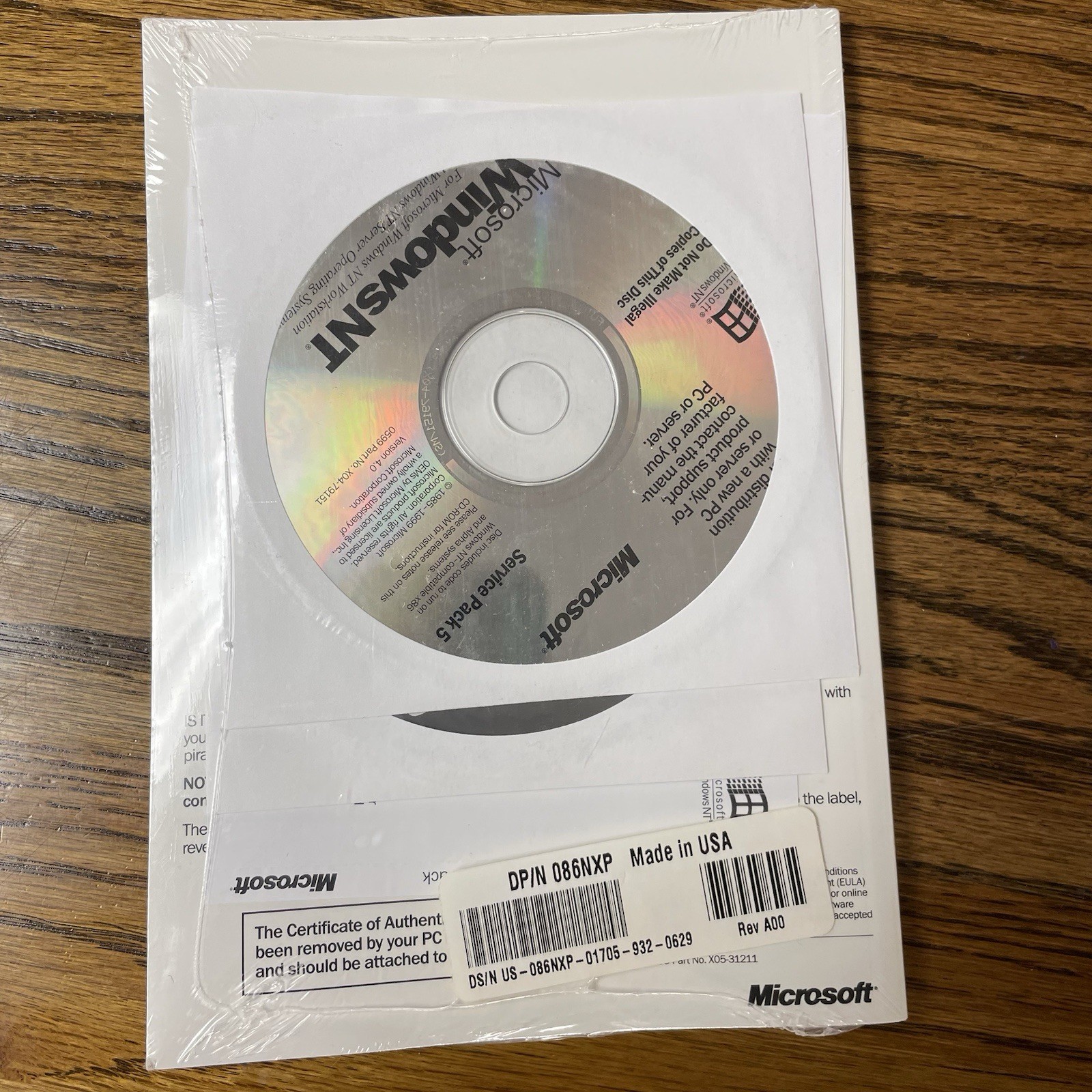 Microsoft Windows NT Workstation 4.0 – Full Version Just CD NEW