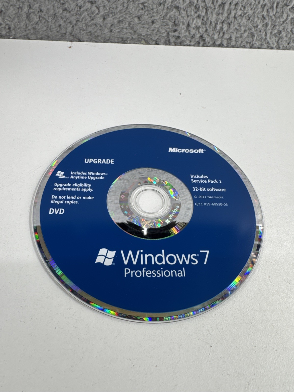 Microsoft Windows 7 Professional Upgrade 32 Bit and 64 Bit DVD MS WIN PRO=RETAIL