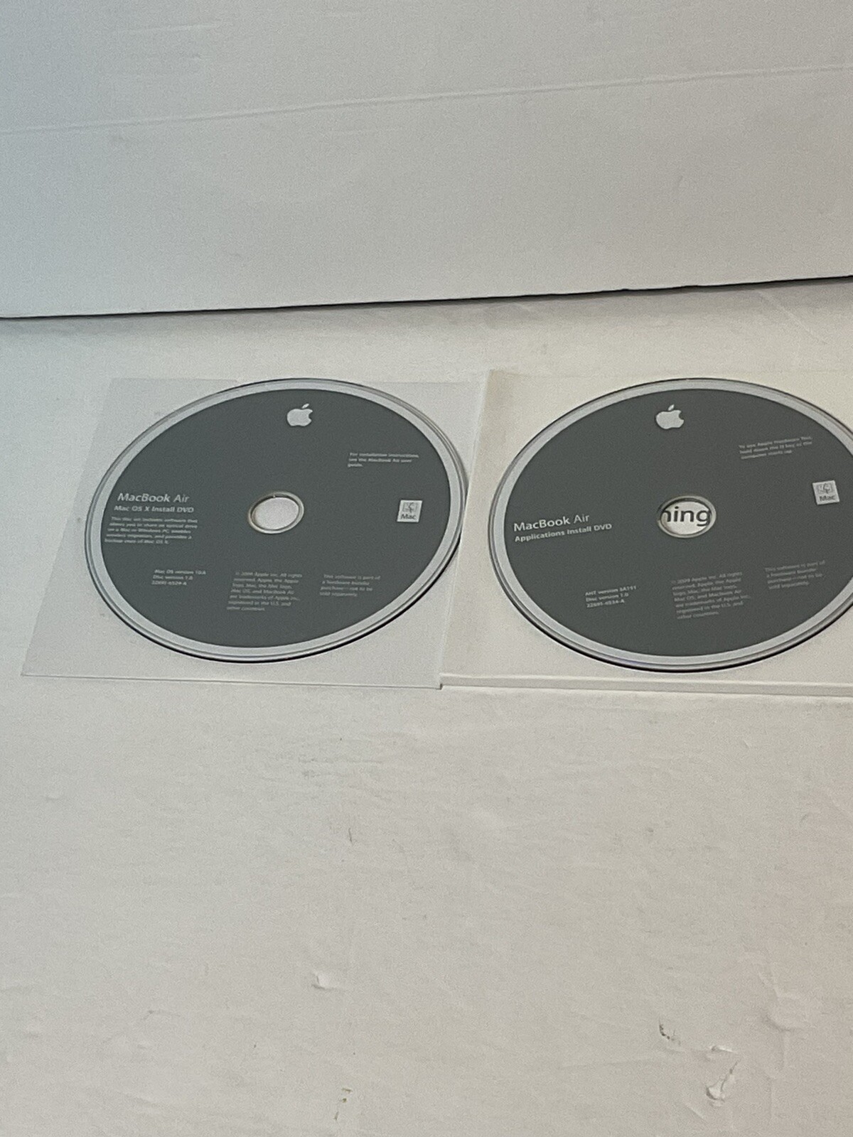 MacBook Air Mac OS X Install DVD 10.6 + Application Install DVD OEM