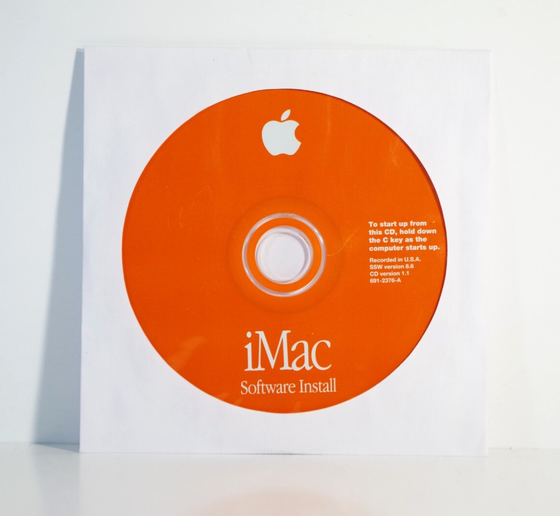 1999 Mac Macintosh iMac Software Install OS 8 8.6 (691-2376-A) – Tested