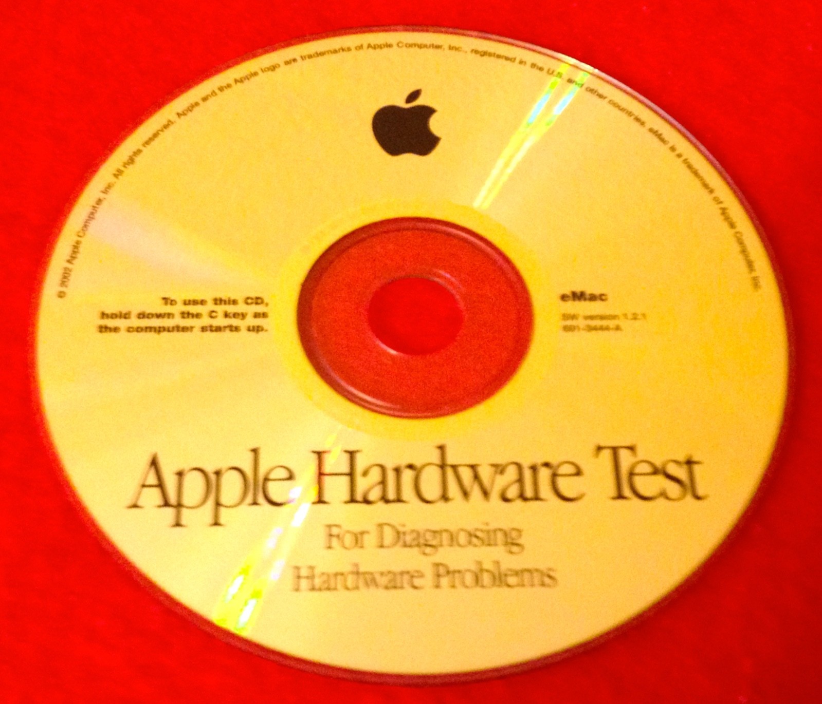eMac AHT Disc v1.2.1 691-3444-A / Macintosh Computer Software