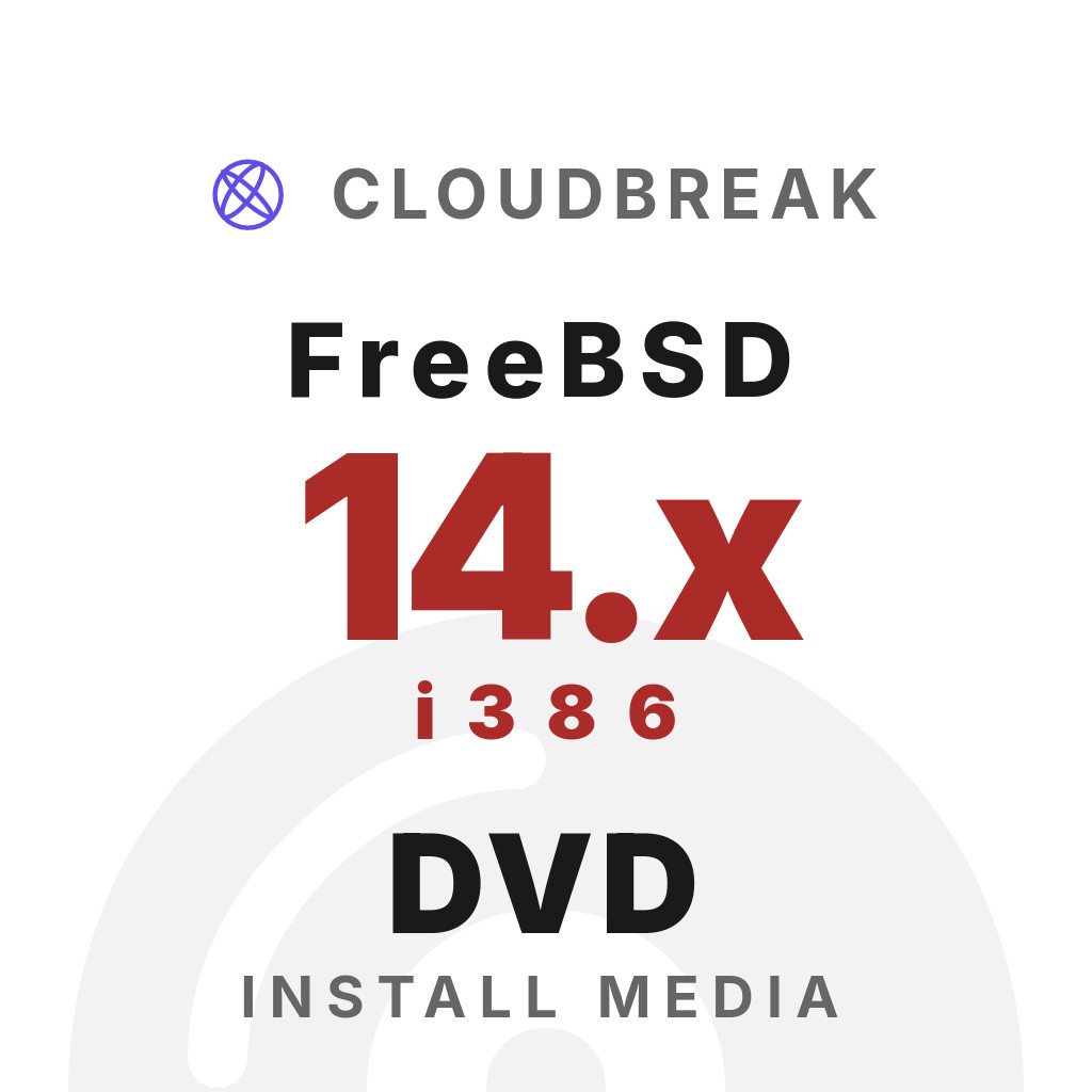 FreeBSD 14.x i386 Bootable/Live Install DVD NEW