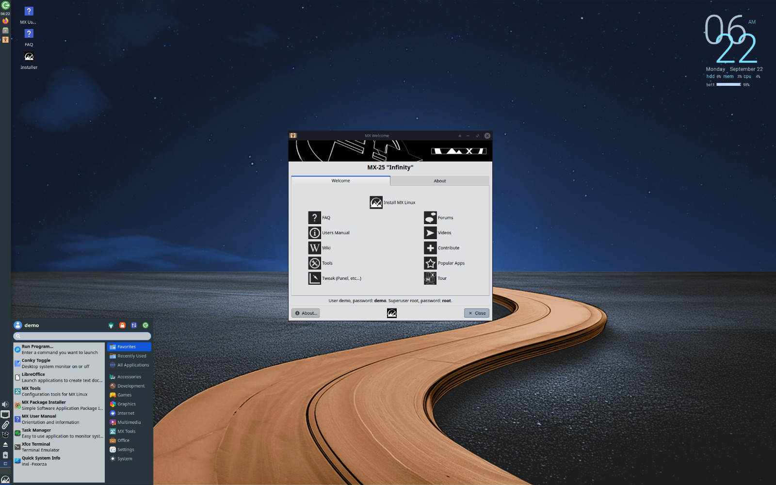 MX Linux 64-Bit Live Install Bootable OS Software 09-22-2025 edition