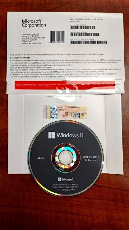Microsoft Windows 11 Pro 64-bit License & DVD English HAV-00162