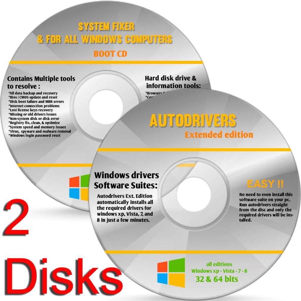 Drivers Recovery Restore Repair for Toshiba Laptops Windows 10 8.1 8 7 Vista XP