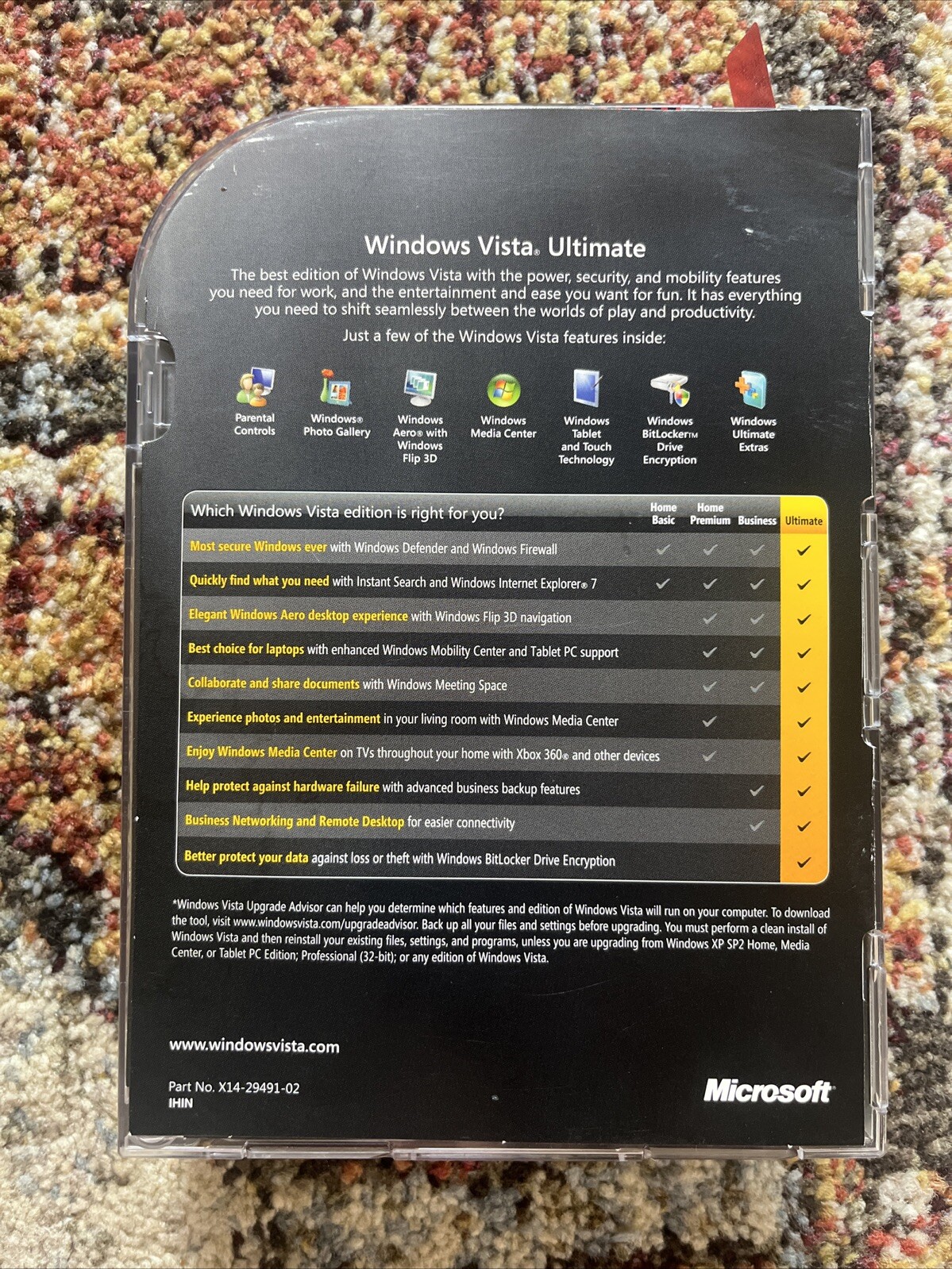 Windows Vista Ultimate with SP1 – Upgrade (66R-02262)